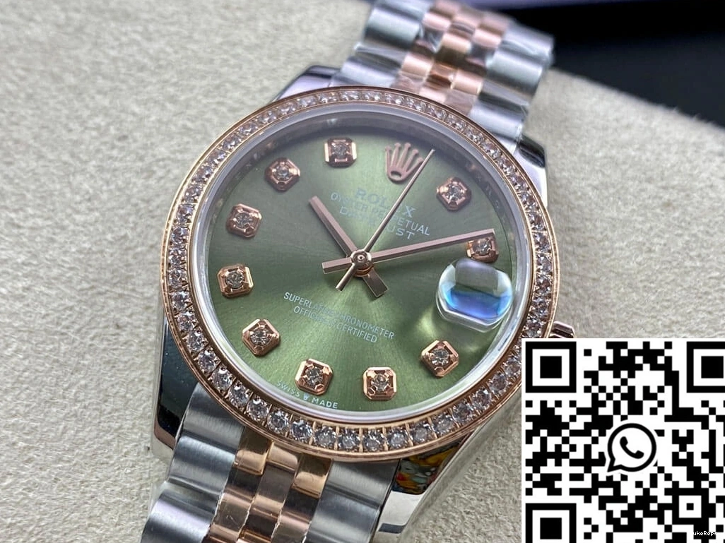 Dial EW Green Datejust Factory Rolex Diamond-set 31MM 0206